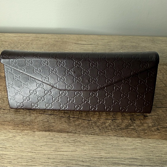 GUCCI Foldable Triangular Eyewear Case Sunglasses Eyeglasses Monogram GG Logo - Picture 5 of 13